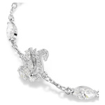Swan bracelet Mixed cuts, Swan, White, Rhodium plated